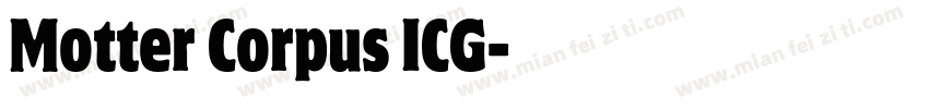 Motter Corpus ICG字体转换